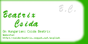 beatrix csida business card